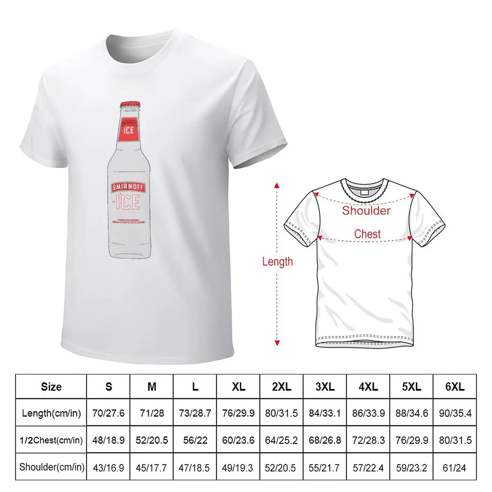 Smirnoff Ice T-Shirt sports fans plus sizes oversizeds mens t shirt graphic