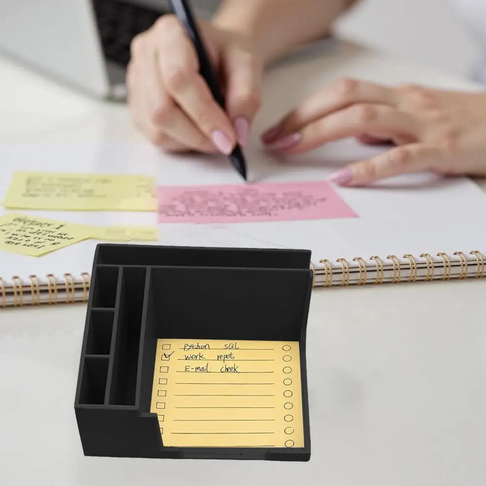 Notepad with Frames Desktop Memo Pad Organizer with Phone Stand Note Holder Stencil Dispenser for Home Office Weekly Planner