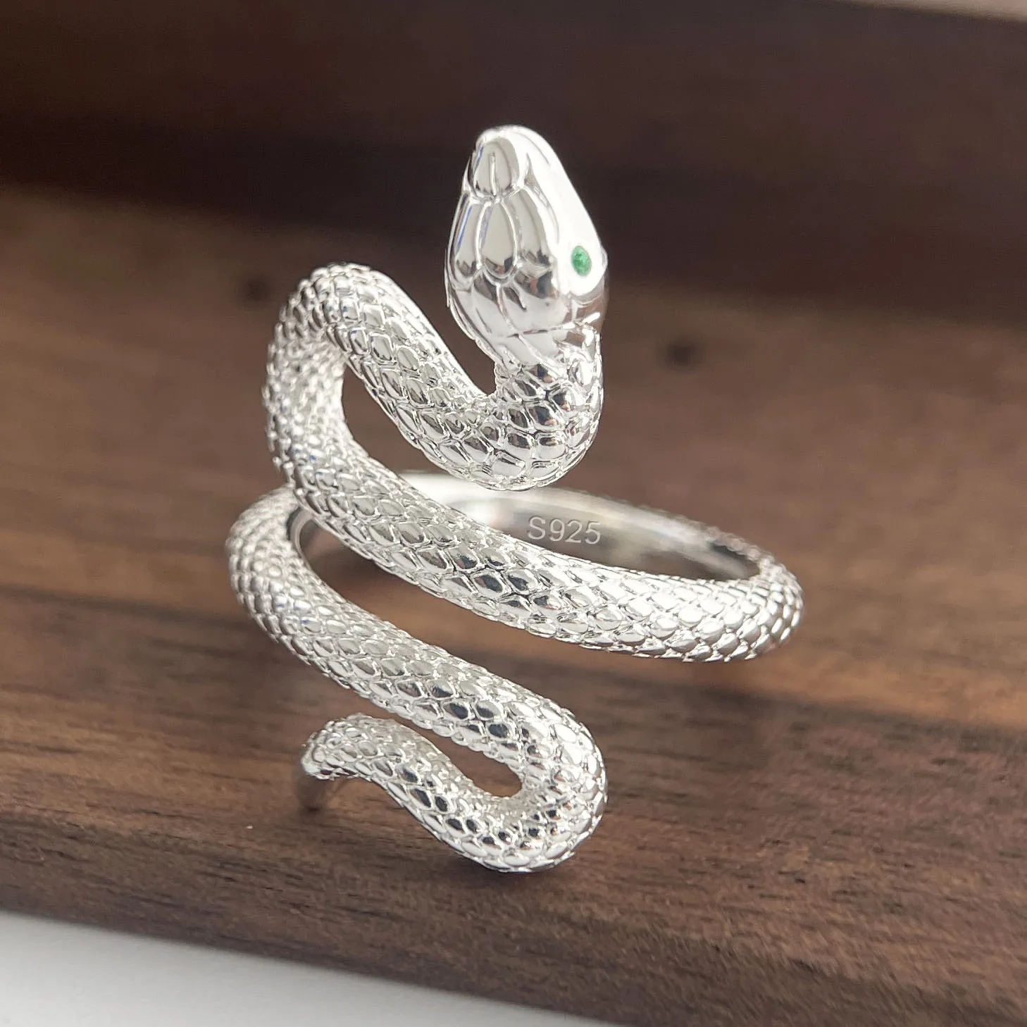 Women's 925 Sterling Silver String Ring, Handmade Open Design