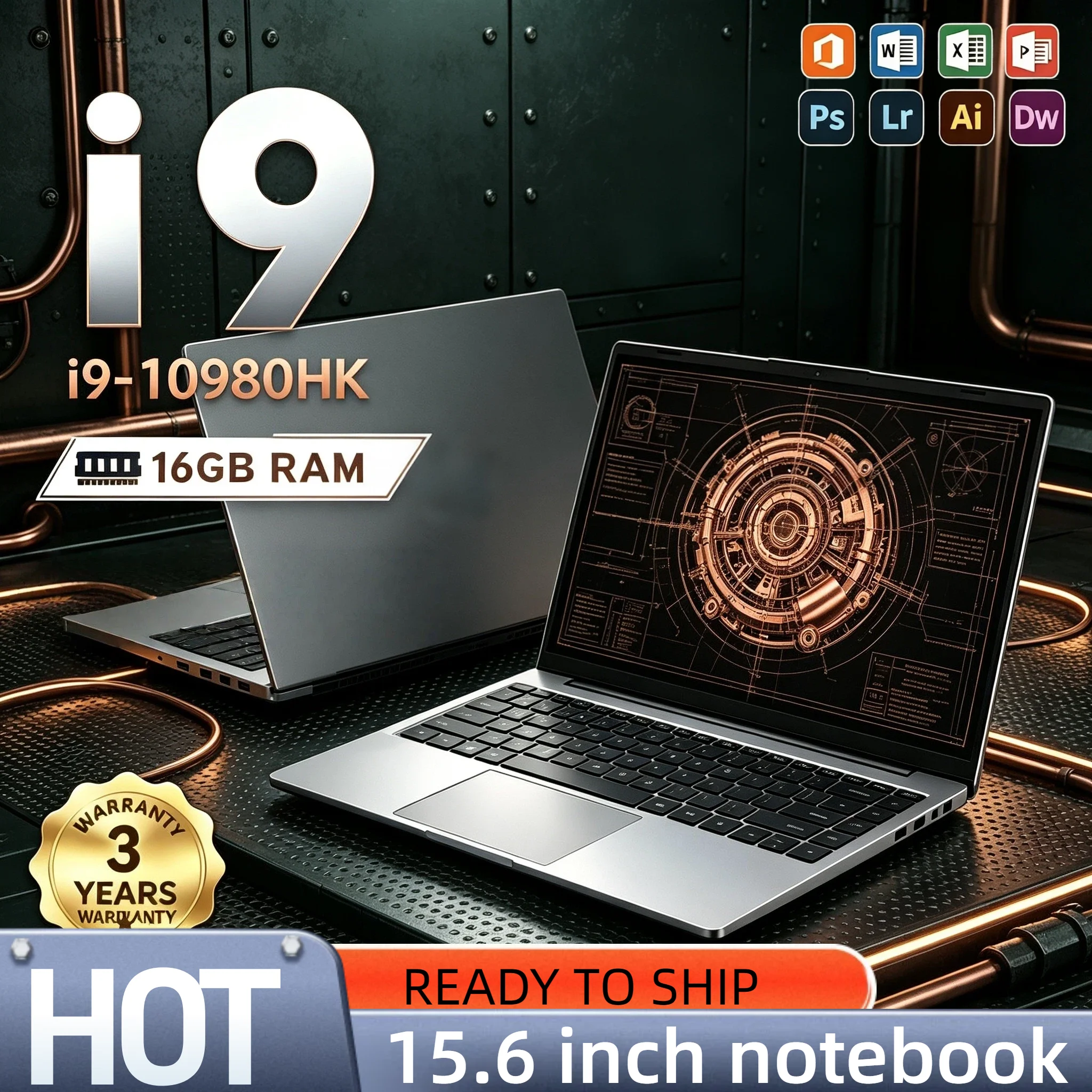 Core i9 10980HK Intel 15.6 Inch Gaming Laptop 32GB RAM 2TB SSD Fingerprint Unlock WiFi 6 4K Ultrabook Pro Max Speed Turbo