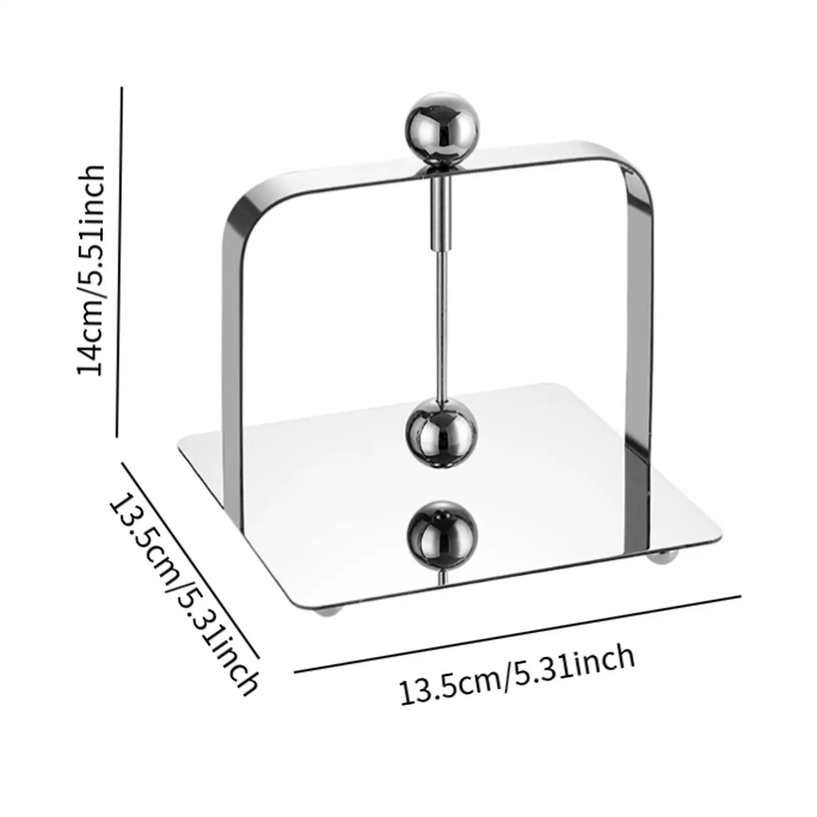 Napkin Holder with Weighted Arm Rack Organization Tables Memos Stainless Steel