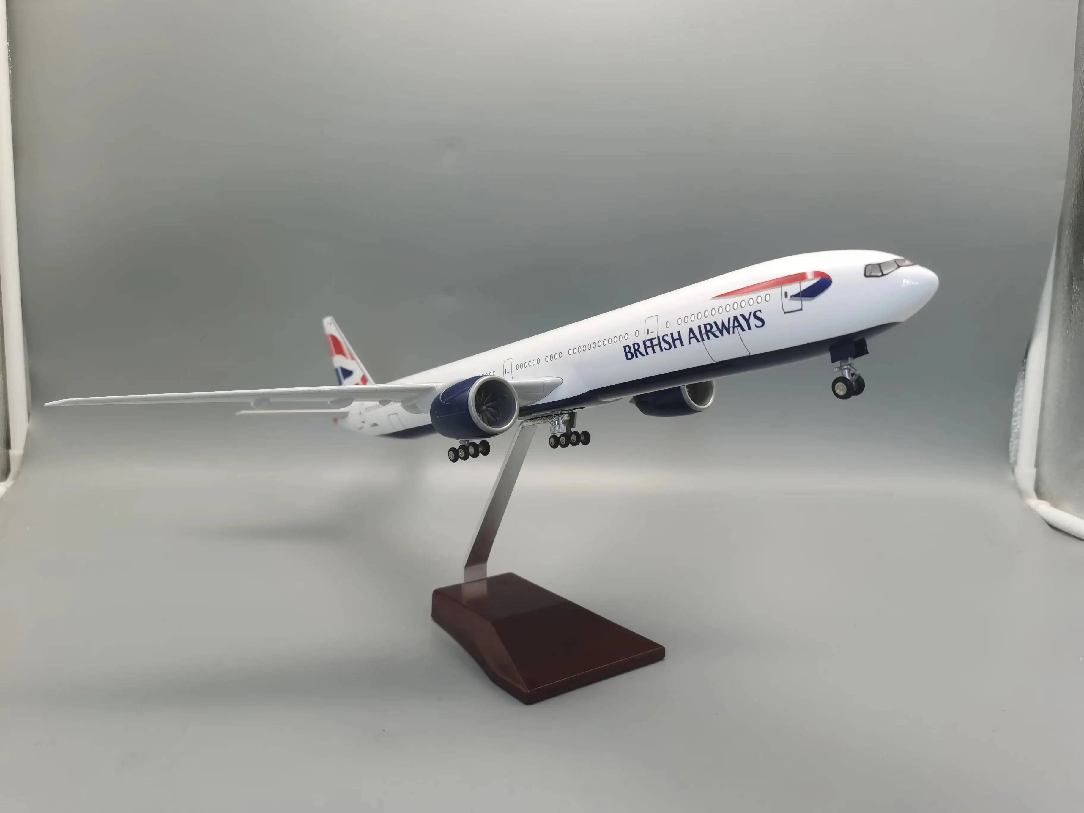 Модель самолета B777 British Airways Airlines, 47 см, масштаб 1/157, 777, литой под давлением пластиковый полимерный самолет, игрушечная модель самолета для детей, подарок