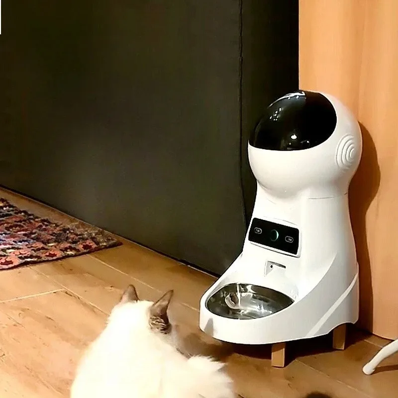 

Smart pet automatic feeder cat dog timing quantitative camera visual self-service grain dispenser
