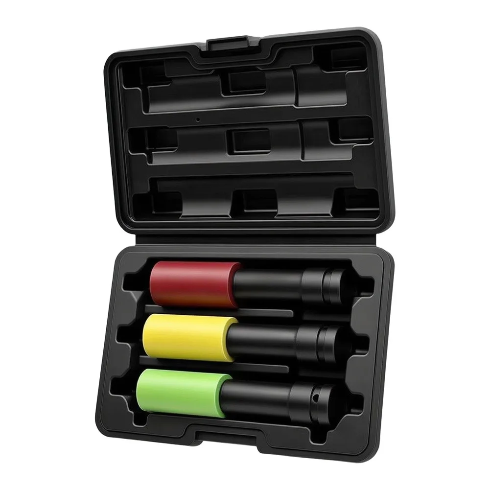 For Wheel Hub Repair Pneumatic Wrench Set Extended Tire Socket For Safe Wheel Repair AS SHOWN Vibrant Colorful Design
