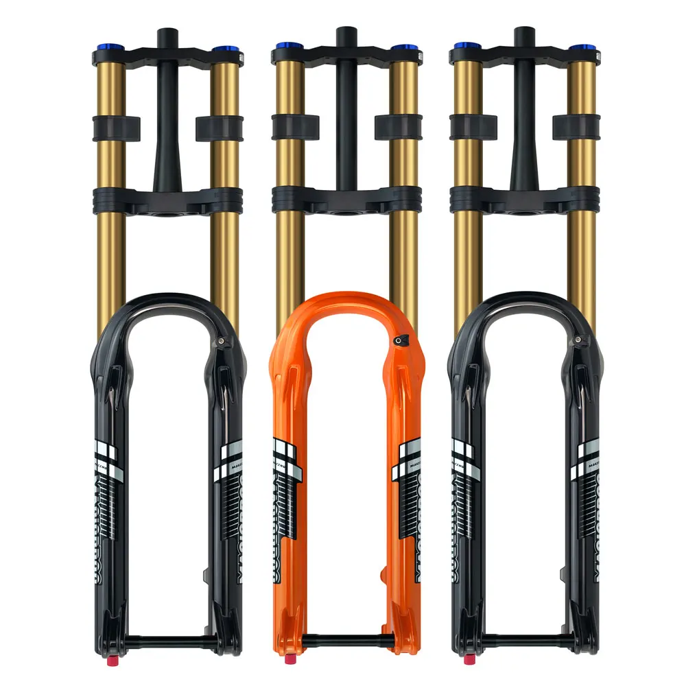 MAGICBROS Air Suspension Double Crown Fork 27.5 29 Inch Straight Tapered MTB Mountain Bicycle Fork with Boost 110mm Thru Axle