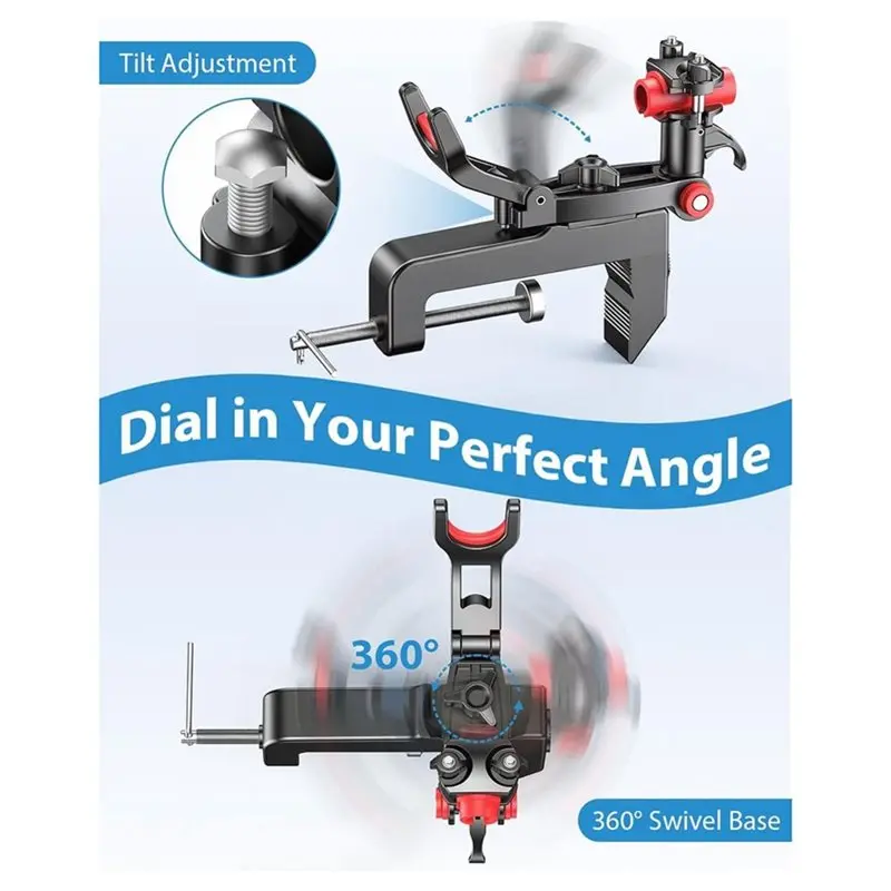 T22C Deck Mounted Fishing Rod Holder 360° Adjustment Stand For Boats& Kayaks Yacht view 4