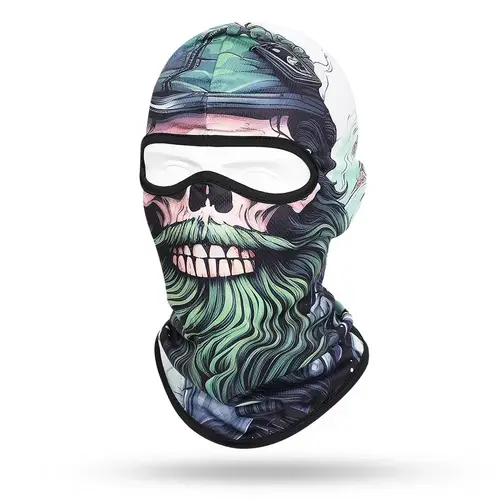 Quick-dry Motorcycle Balaclava Beard Old Men Full Face Cap Biker Skull Masks Motorbike Helmet Hat Cycling Neck Face Protection - Image 14