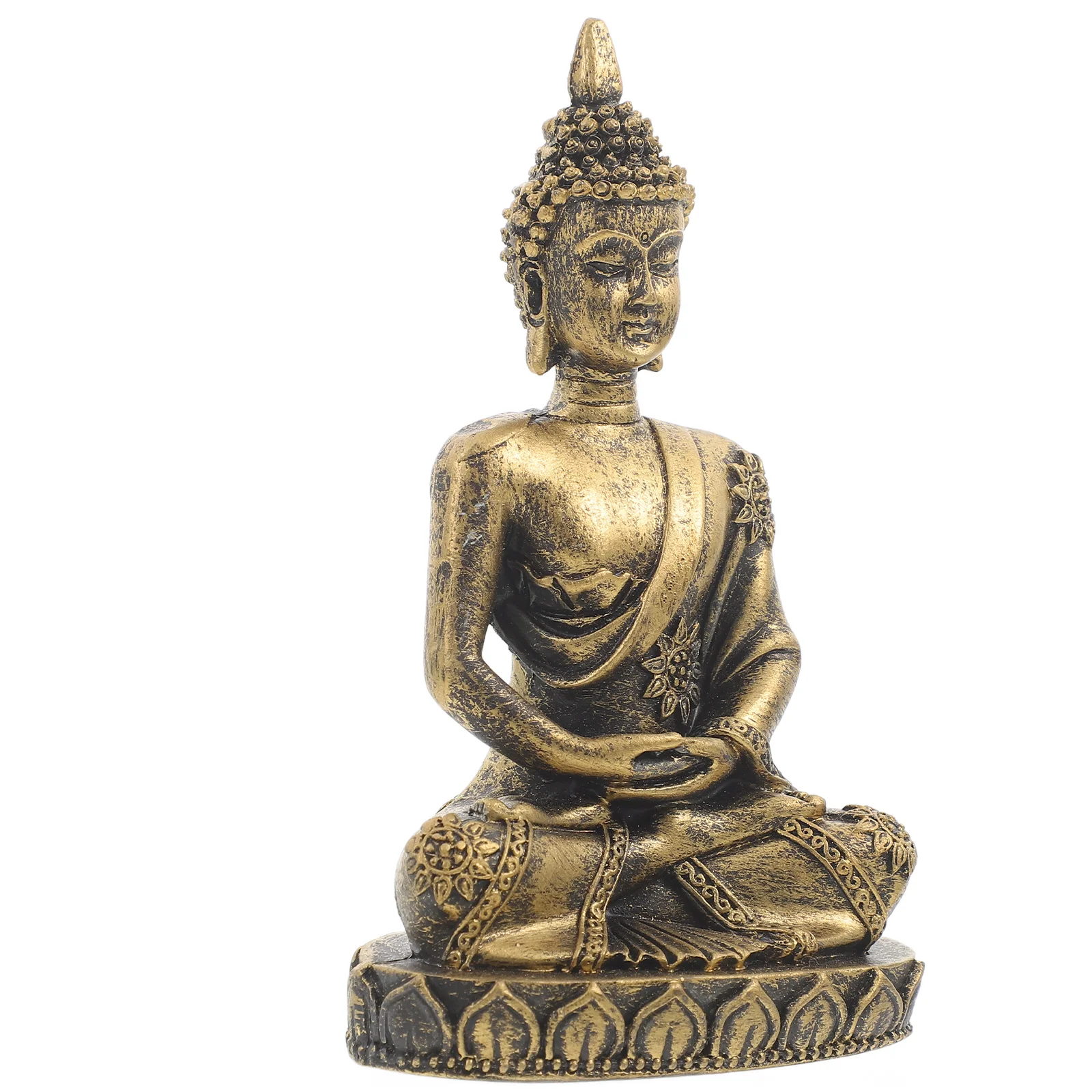

Resin Statue Buddha Figurine Adornment Porch Decor Desktop Ornament Resin Art Artware