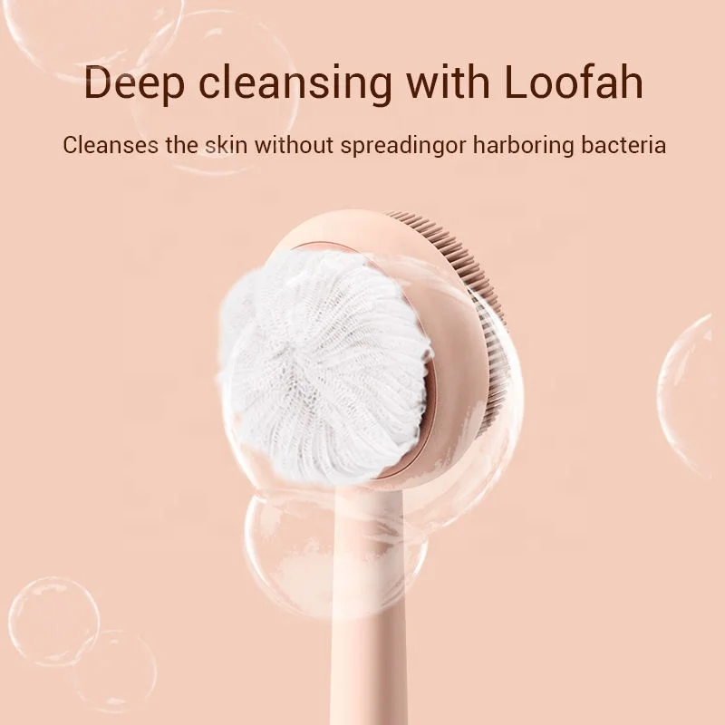3 in 1 Wholesale Bath Electric Body Brush With Handle Professional Bath Body Brush Long Handle Dry Skin Exfoliating Body Brush