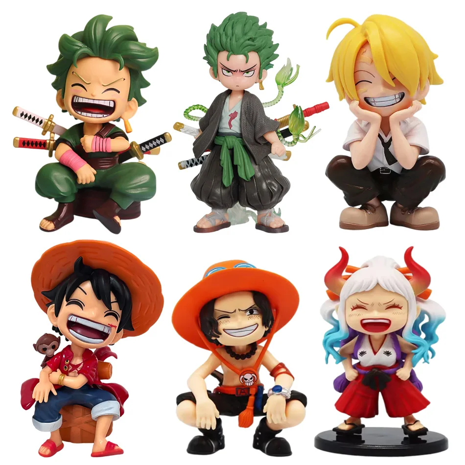 Heißer 12-15 cm Anime ONE PIECE 6 stücke Set Monkey D Luffy Roronoa Zoro Action Figure Film Modell spielzeug Geburtstag Weihnachten Geschenk Auf Lager
