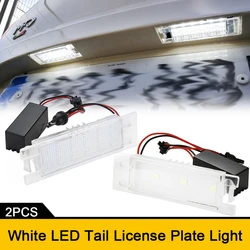 2pcs no error white LED rear number license plate lights for Fiat 500L Punto Van Brava Bravo Cinquecento Croma Doblo linea Marea