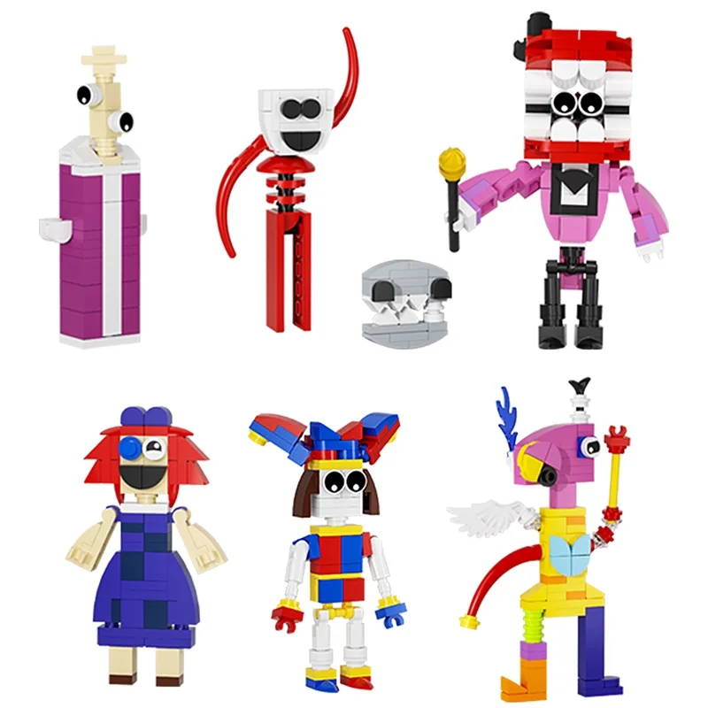 Décennie s de construction de figurine de dessin animé numérique LYus, figurine modèle, objets MOC, clown, pomni, jouet pour cadeaux