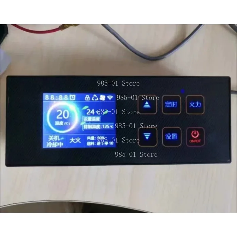 IoT Pellet Stove Controller Hot Air Water Heater Thermostat for Blue Carbon Fireplace Temperature Control