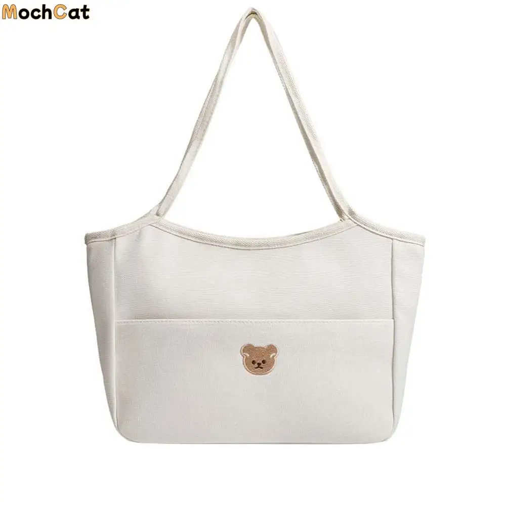 

Pouch for Make Up Kit Soft Diaper Storage Bag Thicken Large Capacity Mommy Bag Bear Multi-functional Cotton Handbag Outdoor
