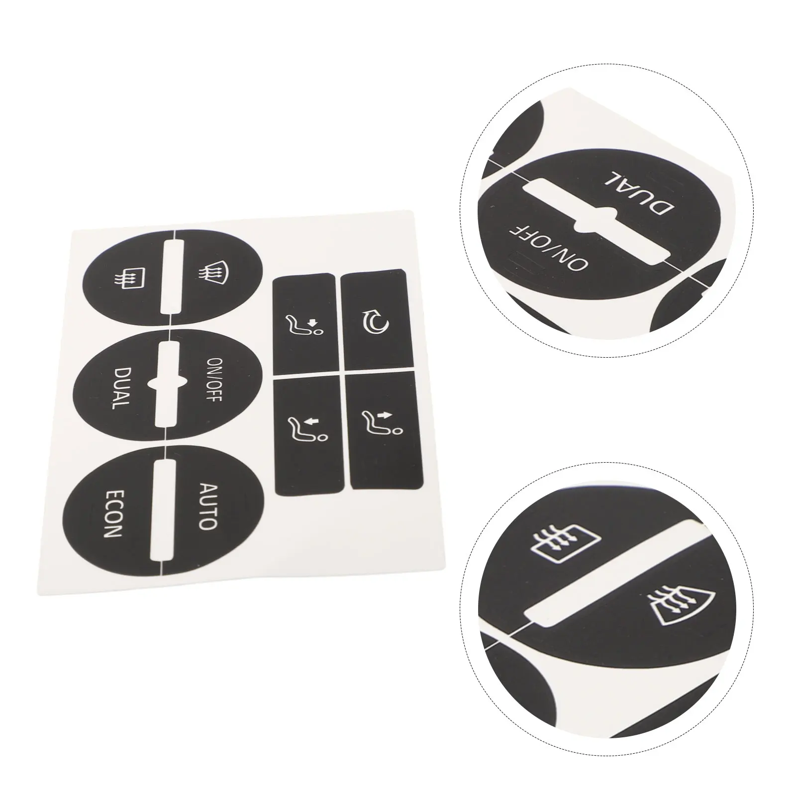 Stick Perfectly and Firmly  Easy Installation  AC Control Button Worn Repair Kit Decals Stickers  for GOLF Mk5 0408