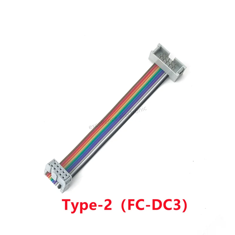 FC zu DC3 2,54 mm Pitch IDC Farbflachkabel LED-Bildschirmanschluss JTAG Download Line 10/20/40/60/80/100 cm 40P GPIO-Flachbandkabel