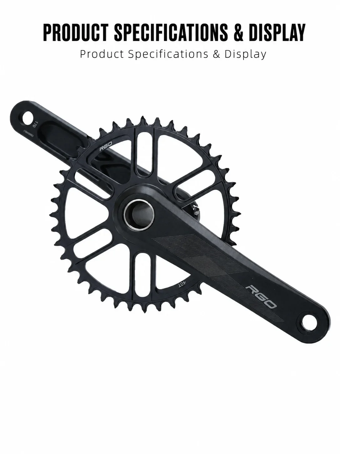 RGO 1 X 10 11 12-Gang-Kurbelgarnitur Eagle Tooth für MTB XC / TR / AM 170 mm, 32T/34T/36T, BB68/73 Kettenblatt – Detail 8