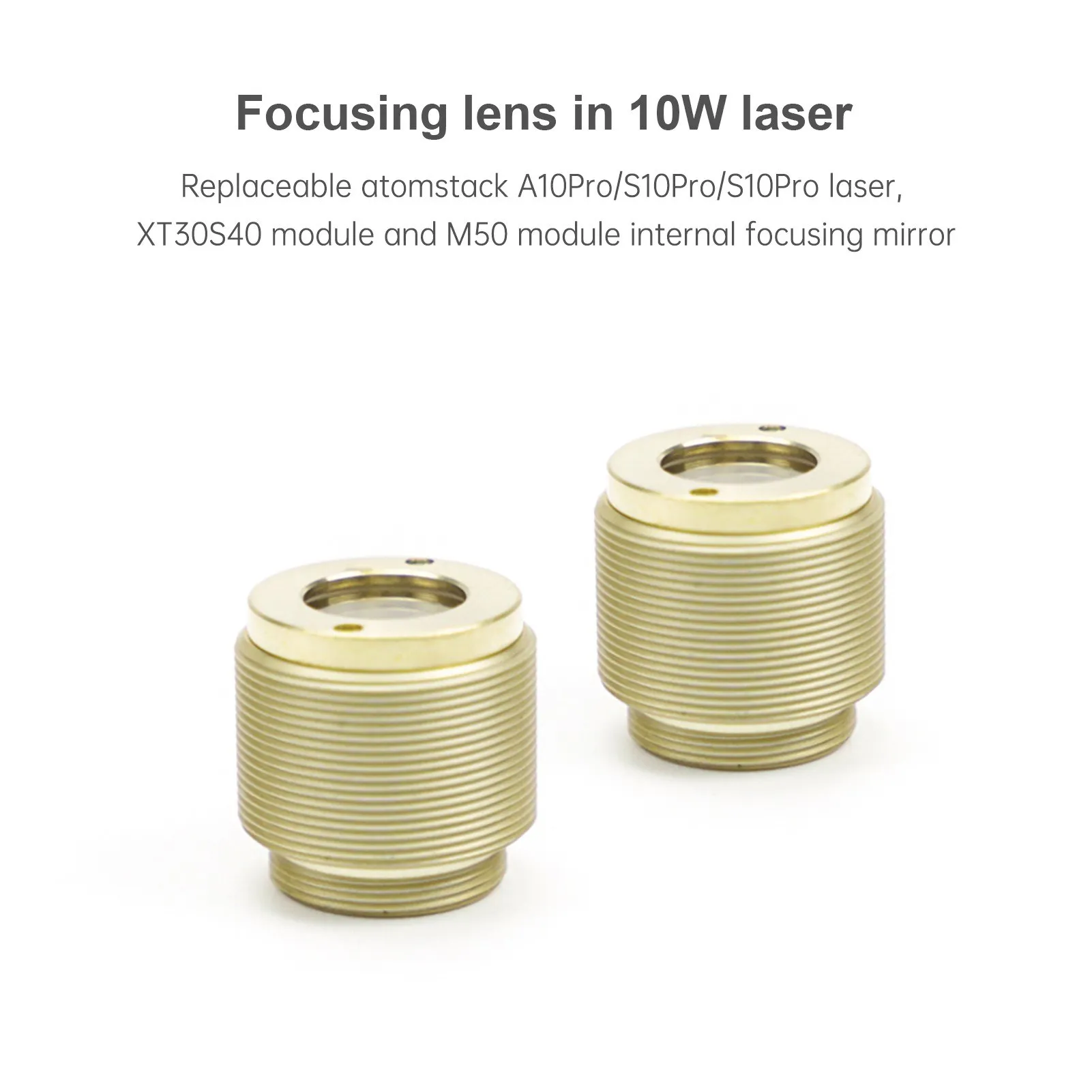 ATOMSTACK 2PCS Atomstack 10W Replacement Focusing Lens for A10Pro/S10Pro/X7Pro Laser Module and M50 Module Internal Focusing Len