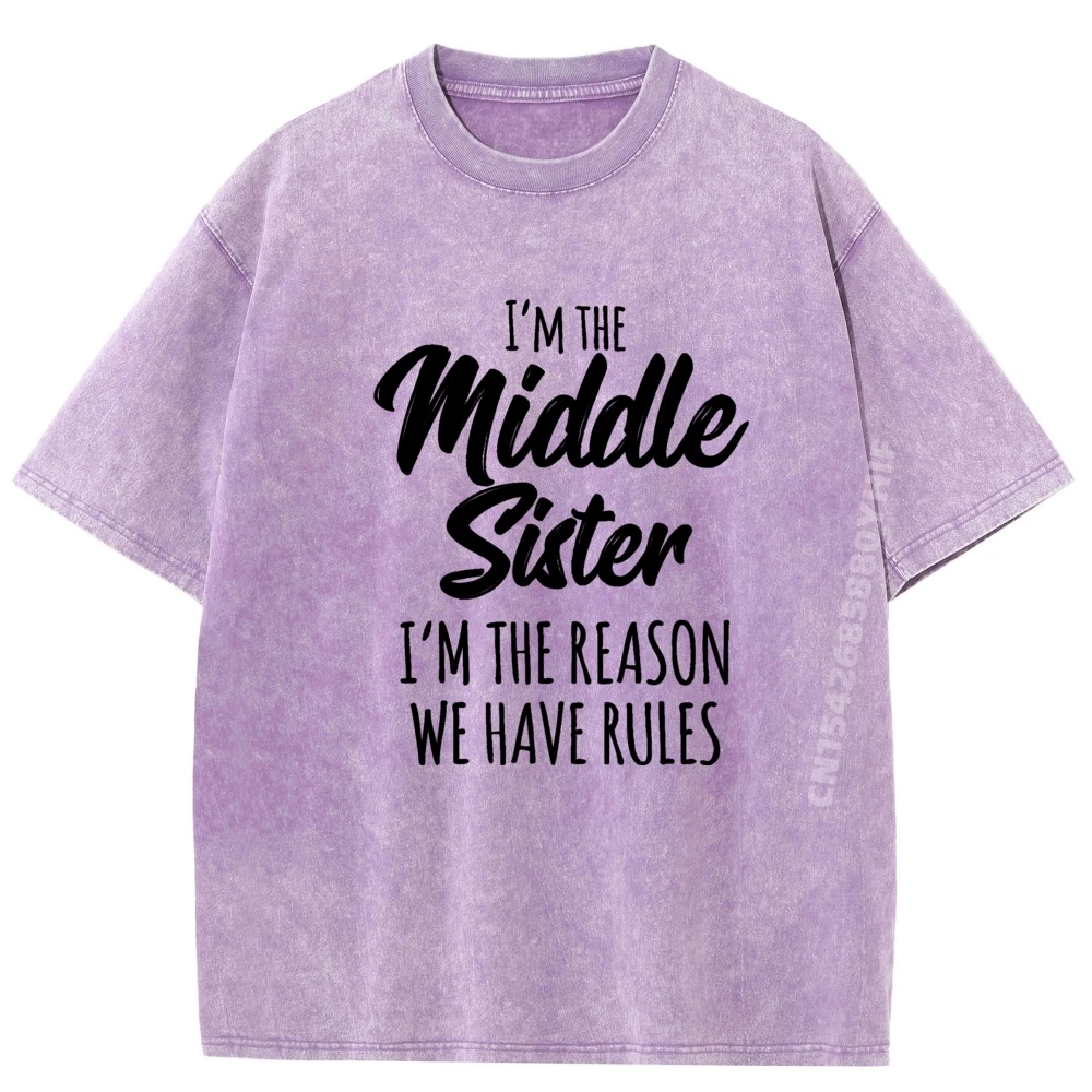 

Рубашка средней сестры, забавная футболка с рисунком «I Am Reason We Have Rules», мужская футболка высокого качества с рисунком для братьев и сестер