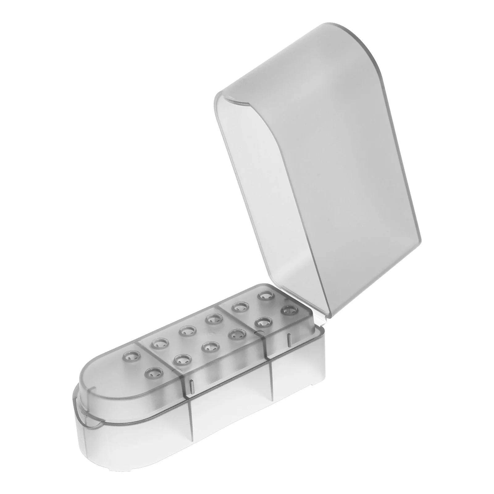 Estuche para cabezales de pulido de uñas, brocas de plástico resistentes para uñas, agujeros organizadores para salón en casa, herramientas de pulido de manicura