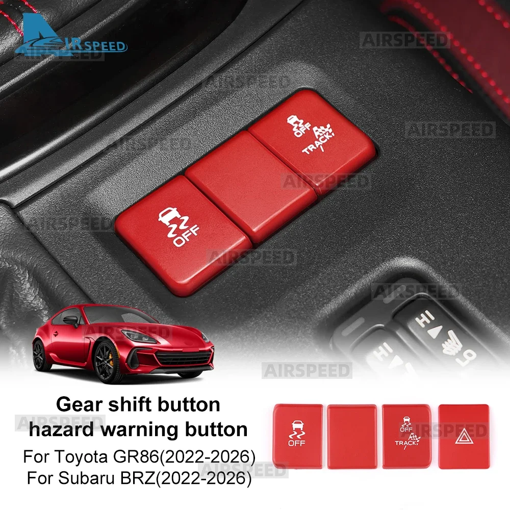 LHD RHD سيارة دليل والعتاد التحول زر لسوبارو BRZ ZD8 2022-2026 تويوتا GR86 ZN8 2021-2026 وزر التحذير ABS ملصق