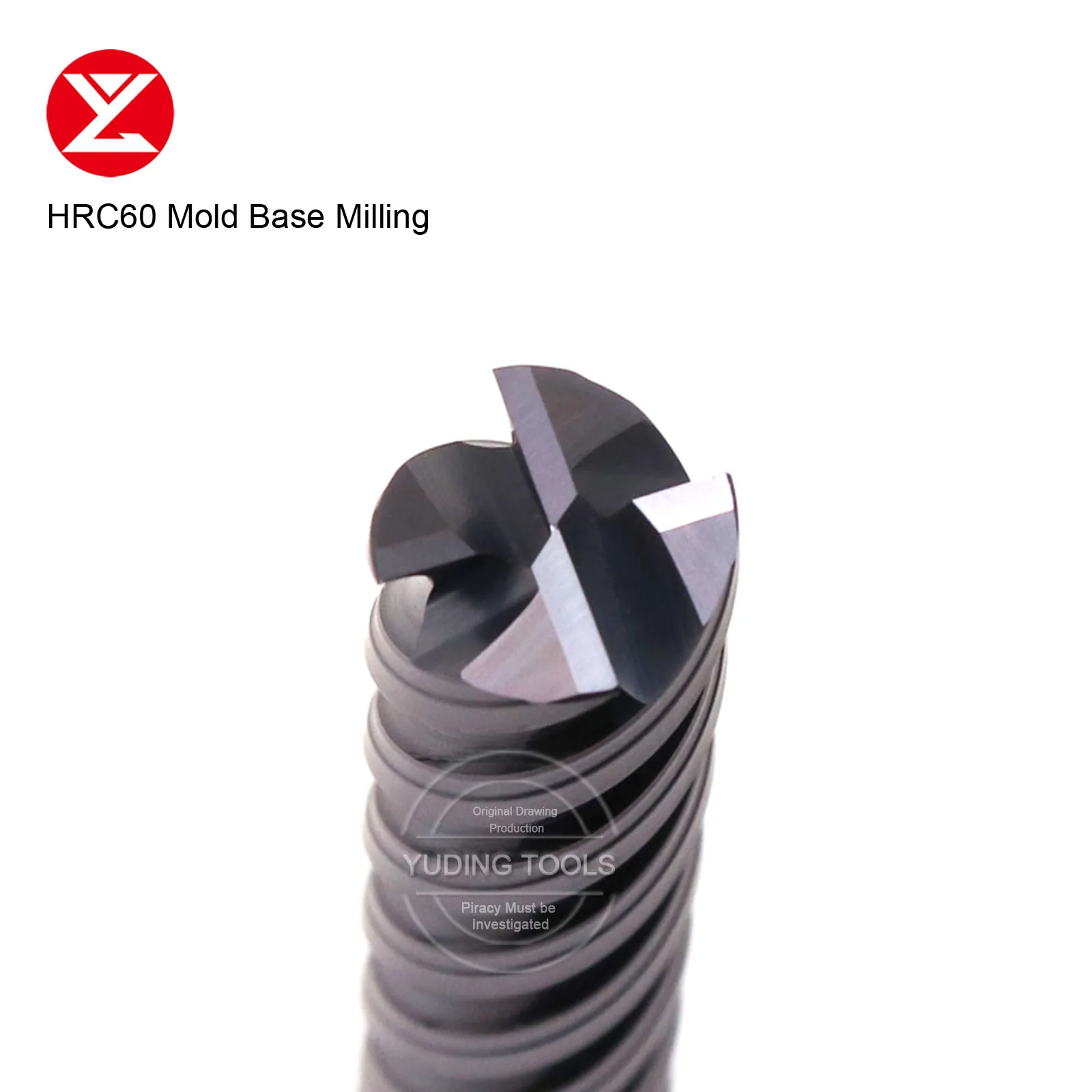 HRC60 4Flute special Side Solid Carbide Frame Milling Cutter for Flat Base Die Frame Tungsten Steel Mold embryo Frame End mill