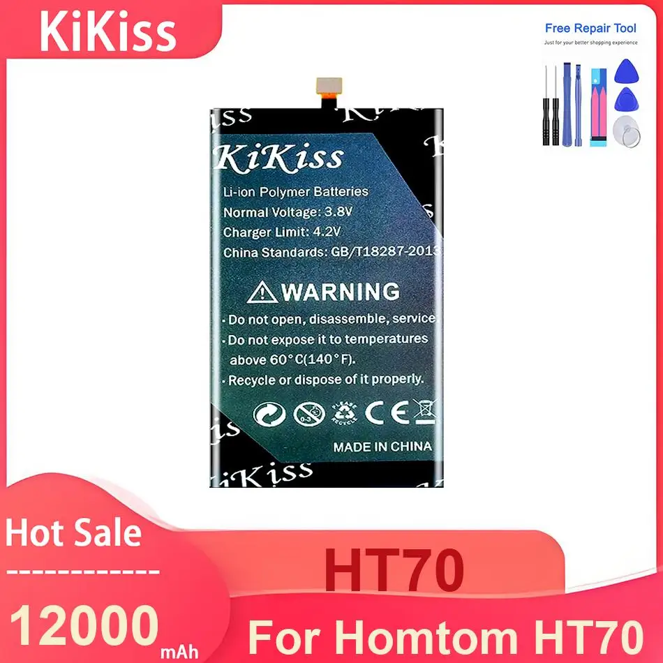 

Аккумулятор для мобильного телефона KiKiss для Homtom HT70, HT70, 12000 мАч
