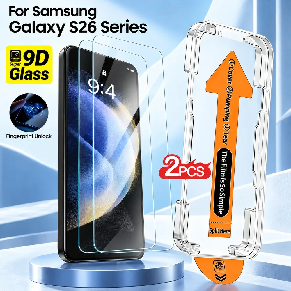 2PCS Screen Protector For Samsung Galaxy S26 S26+ Tempered Glass For Samsung Galaxy S26 FE S26 Ultra Anti-Shatter HD