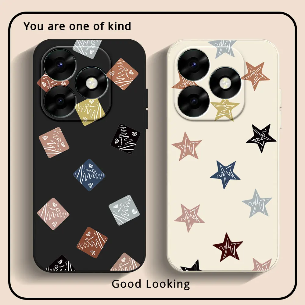 Fashion New Boys Girls Styles Case For Itel S23 Plus S23+ A70 Itel A60S A60 Shockproof Matte Soft Silicone Phone Cover Couple