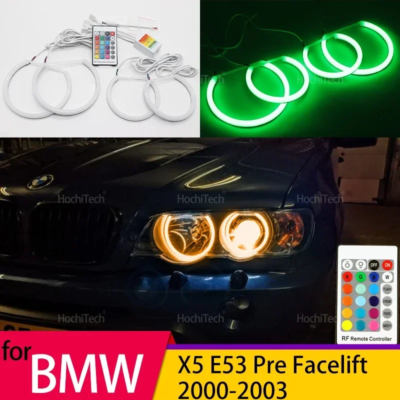 

High Quality for BMW X5 E53 Pre Facelift 2000 2001 2002 2003 Daytime Light - RGB Color Cycling & Adjustable Brightness Levels