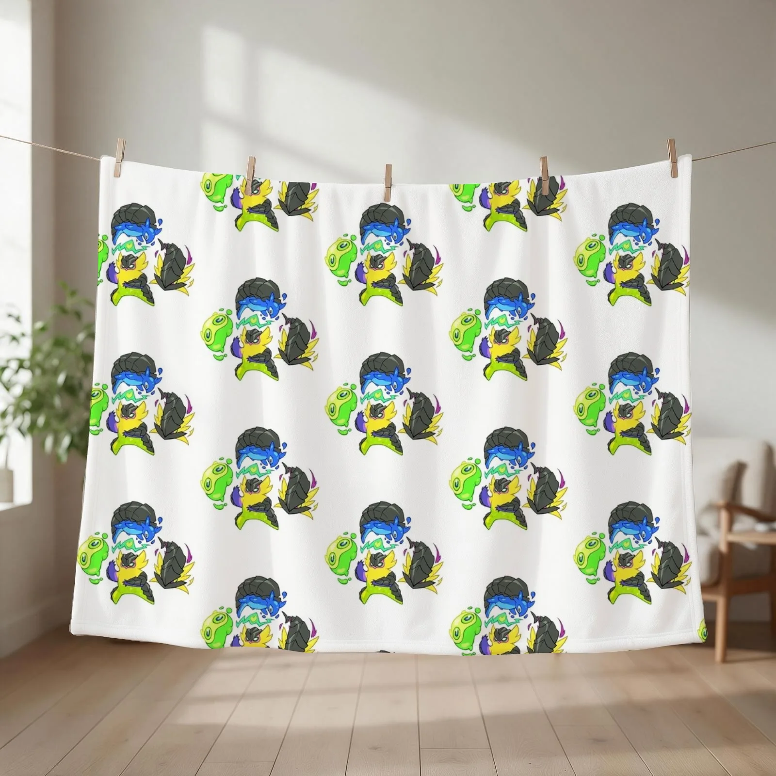 Creature Crew Spray Throw Blanket couch cozy soft plush fuzzy picnic outdoor blanket