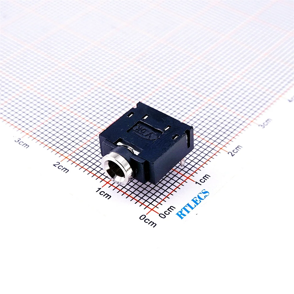 10/100 Pcs 3.5 Mm Audio Jack Connector Through Holes PCB Horizontal 2 Internal Switches Normally Closed Cross Part SJ1-3525N