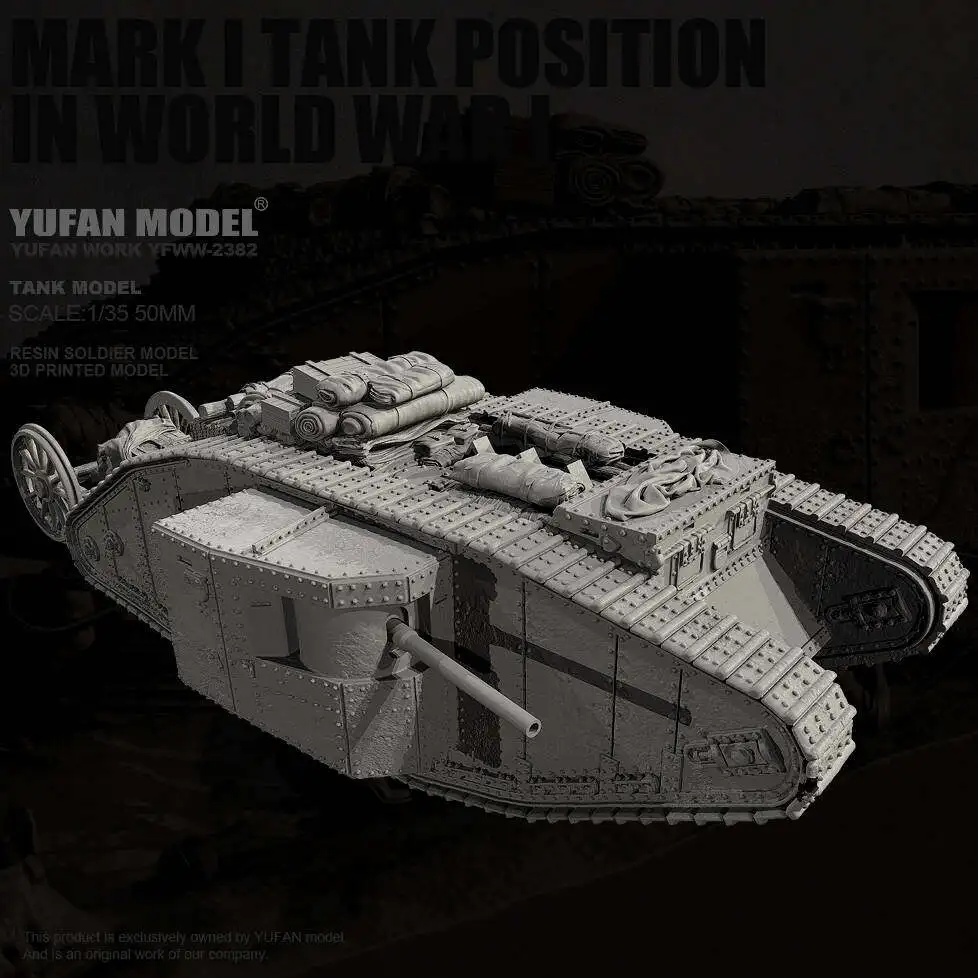 

1/35 Tank Resin Model Colorless Self Assembled YFWW-2382/3D