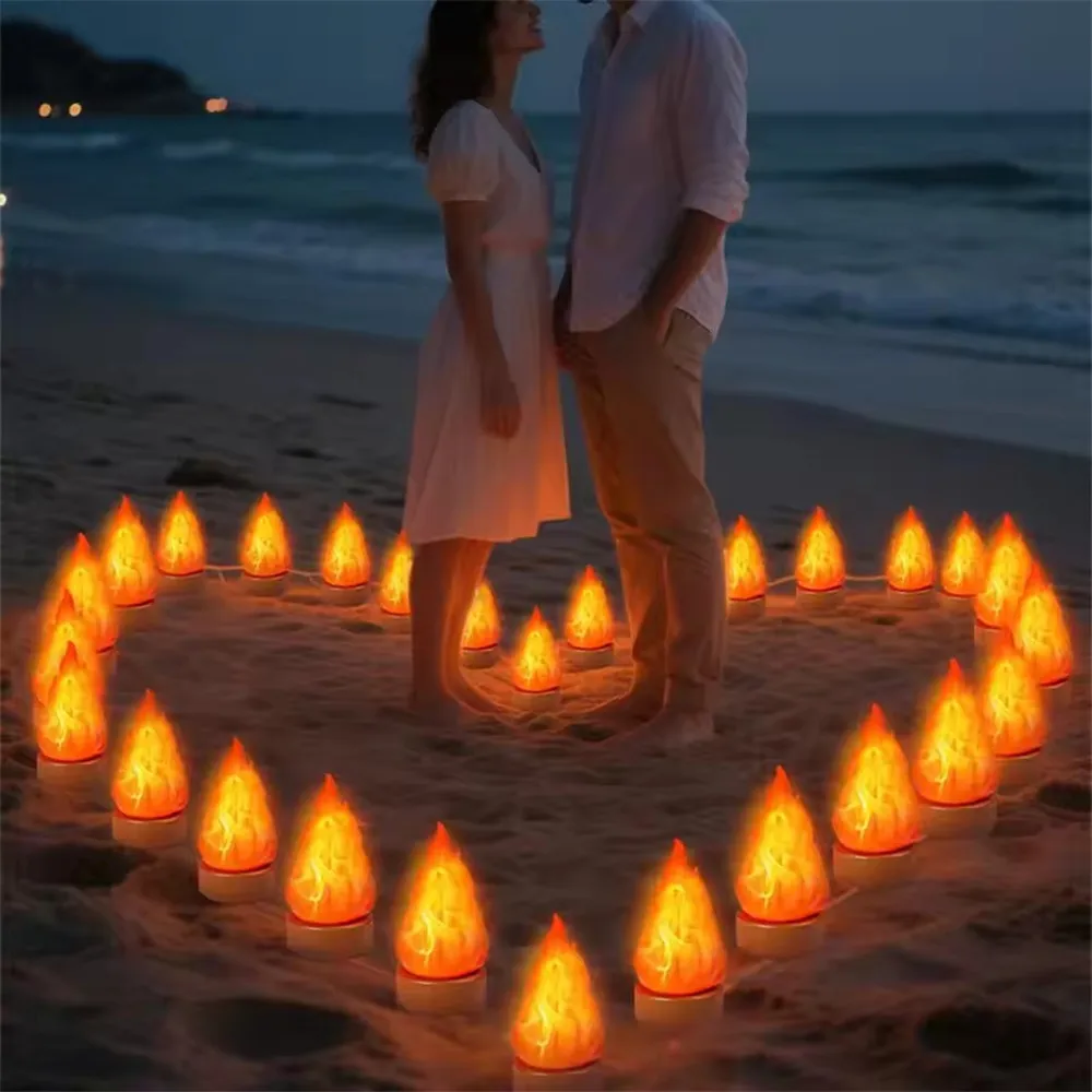 USB Recharged Flame Light Outdoor Cmaping Flame Lantern Light Indoor Desk Decoration, Halloween,Holiday,Christmas,New Year