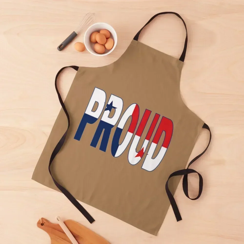 

Panama Flag in The Word Proud - Panamanian - Soca Mode Apron For Woman Chef Uniform For Men with pockets Apron