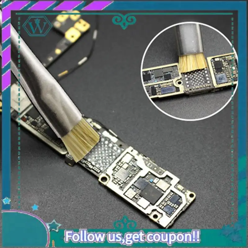 A75Q-2Pcs Anti-Static Brush ESD Safe Motherboard Cleaning Tools ESD Safety Brush For Mobile Phone PCB Electronic Repair Tools
