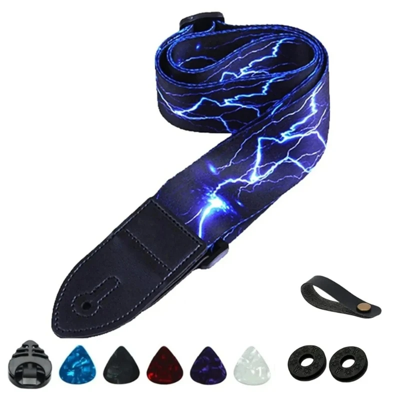 Universals Guitar Strap Polyester Adjustable Length Strap for Acoustic or Electric Musical Instrument Accessories