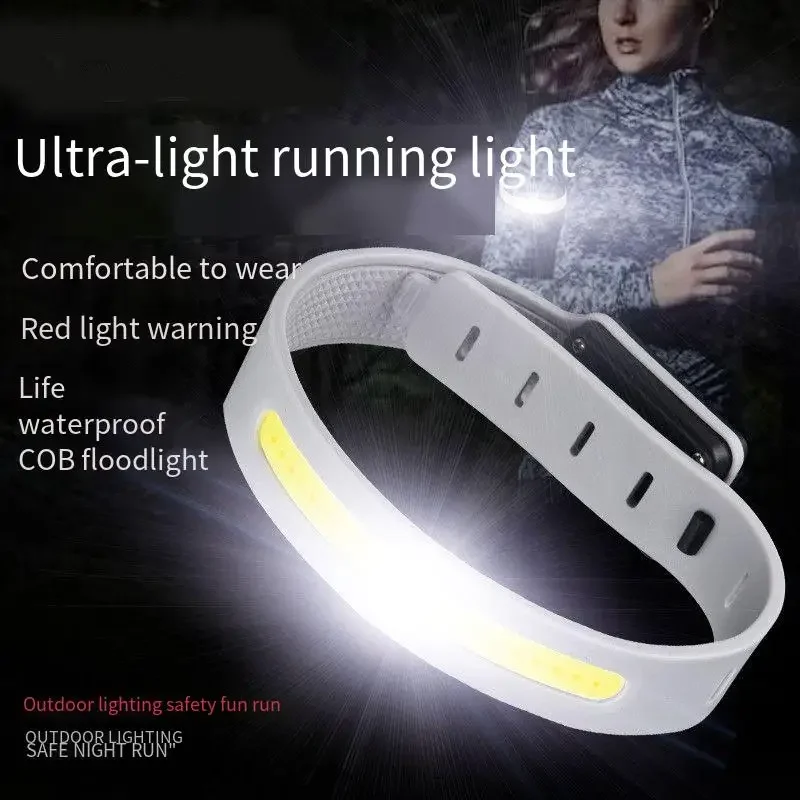 New Cob Night Sports Lighting Arm Night Flashing Light Outdoor Riding Light Strong Light USB Charging Run Light