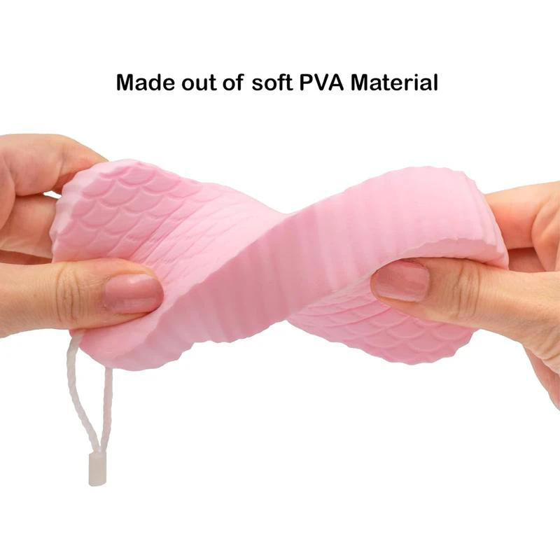 Esponja de baño 3D, Color aleatorio, escamas de pescado, barro y cenizas, esponja de baño exfoliante, agradable para la piel, guantes exfoliantes