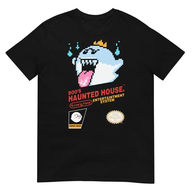 Haunted House Unisex T-Shirt Men's Cotton T-Shirt Round Collar Tees Short Sleeve Clothes Big Size