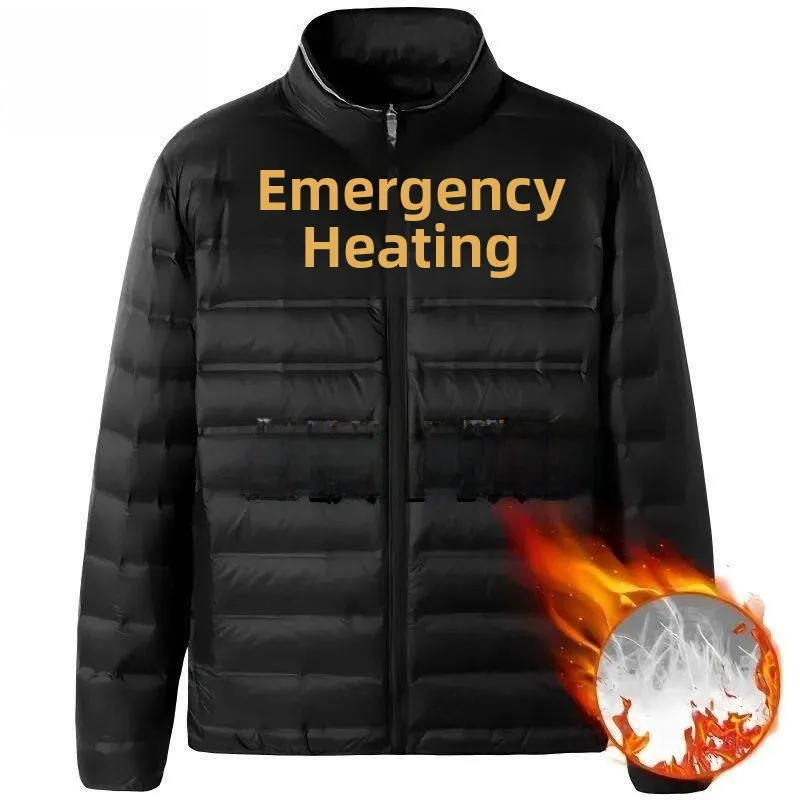 

Men's Lightweight down Cotton Jacket Dad's Coat Slim Fit Extra Large Size Outdoor Warmth Polyester Fiber Standard Edition