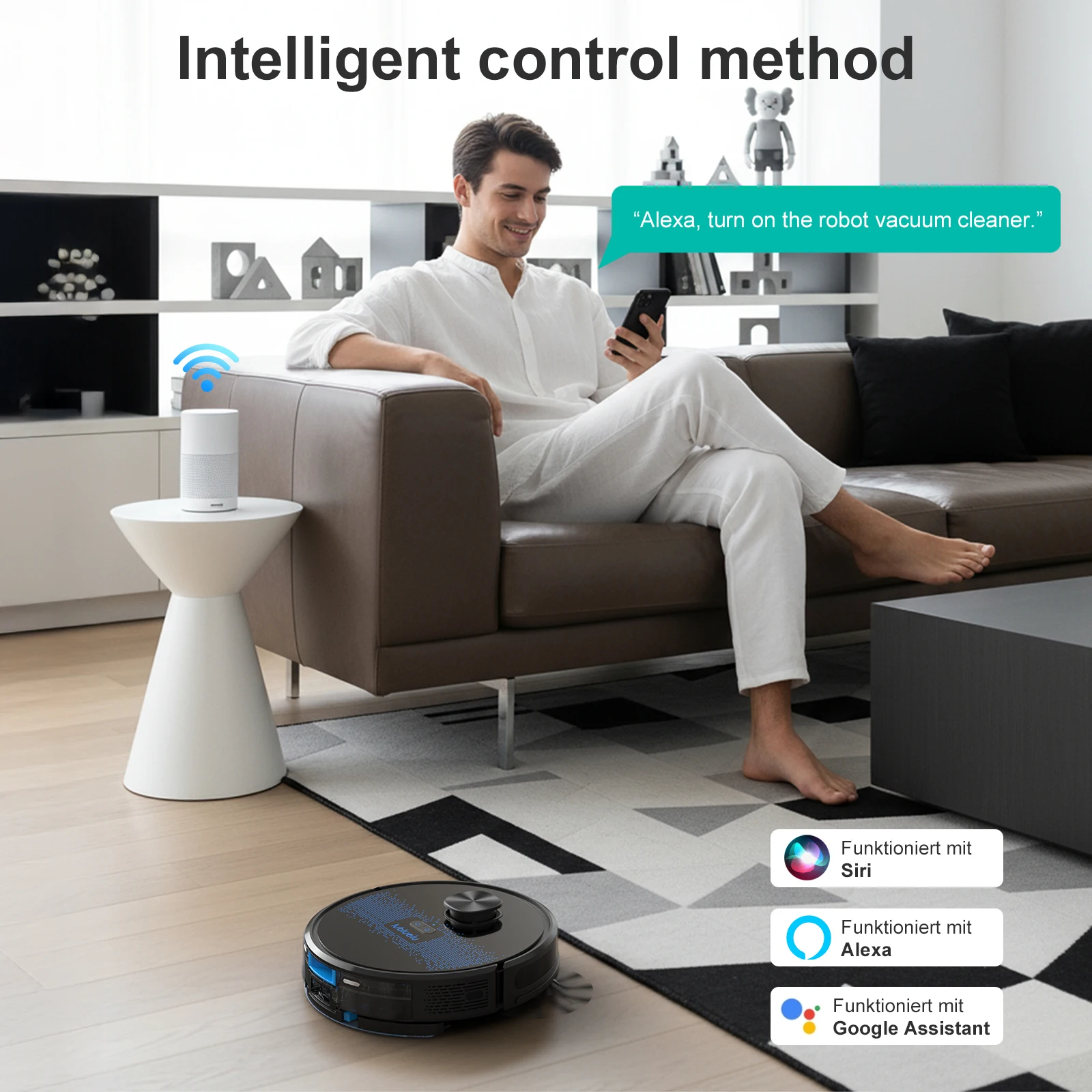 Lubluelu SL60D Robot Vacuum and Mop Combo - 4500Pa Suction