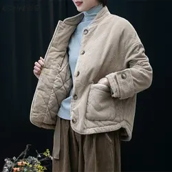 Crop Design parka donna Basic Simple Solid Fluffy Classic tasche Vintage allentate nuovi arrivi inverno Warm Fashion Chic coreano