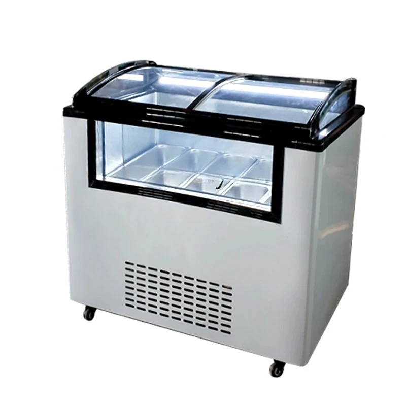 A Commercial Thick Cut Fried Yogurt Display Cabinet Digging Ball Ice Cream Frozen Display Cabinet