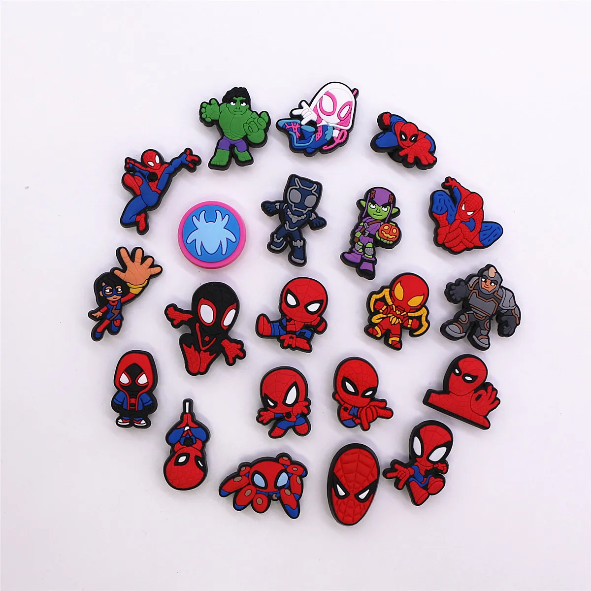1pcs Marvel's Spider-Man Shoe Charms Cartoon Superhero Clog Pins Sandal Decorations Shoe Accessories Slippers Buckle Gifts image 4