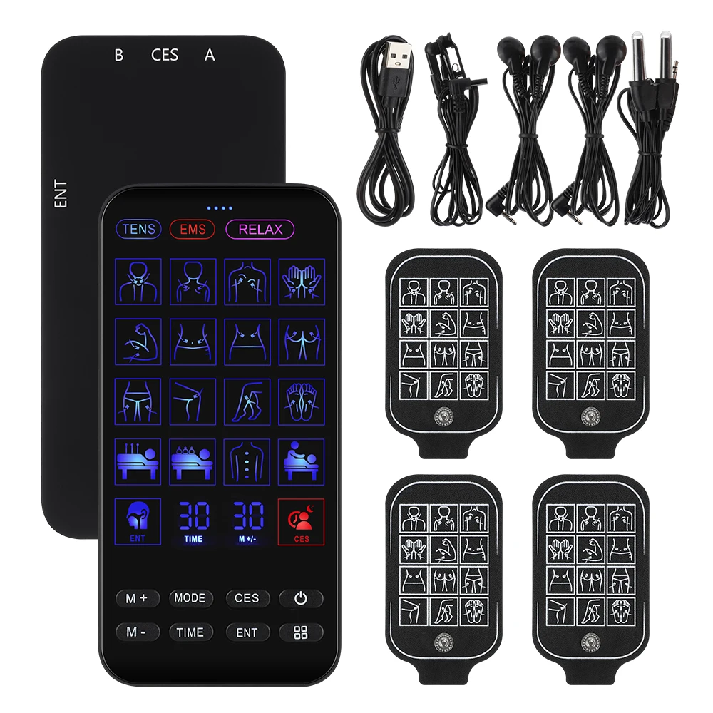 

4 in 1 Tens Muscle Stimulator with CES Sleep Aid Electric EMS Acupuncture Body Massage Infrared Nasal Relieve Rhinitis Insomnia