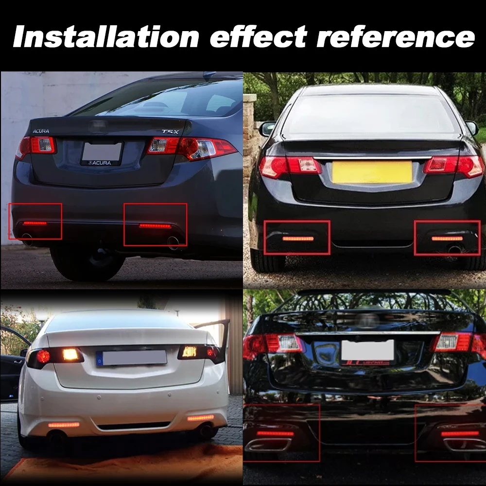 

Отражатель для Honda Accord 8 MK8 Saloon 2008-2015 гг., версия ЕС для Acura TSX Sedan 2008-2015, светодиодный бампер, задний противотуманный фонарь, тормоз