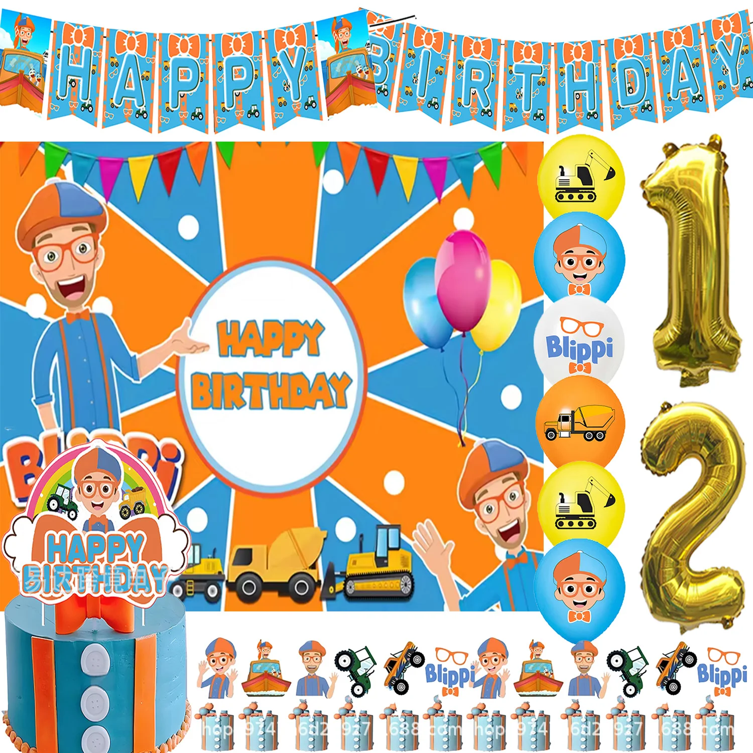 TV-Show & Lehrer-Thema Kindergeburtstag Party-Zubehör Zahlenballons Cupcake-Topper Hintergrund Babyparty Geschenke Requisiten