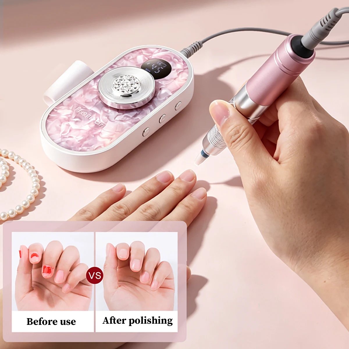 15000 RPM Professional Nail Polish Machine, Electric Nail Polish, USB Charging, 45 Speed Control - Women's Gift