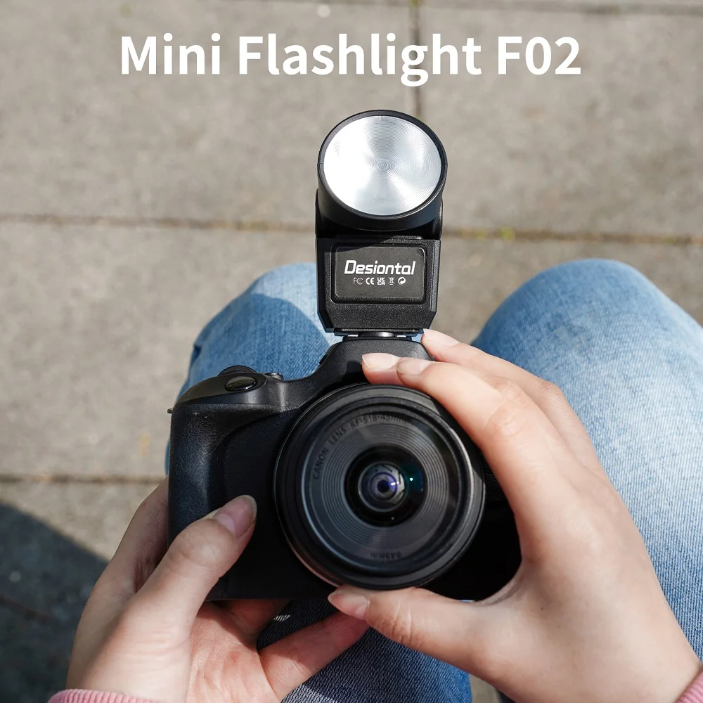 Mcoplus F02 Mini Flash Speedlite 5600K for Canon Nikon Pentax Olympus Fuji Panasonic A6000 A6300 A6500 EOS M M5 M6 M50 II R50